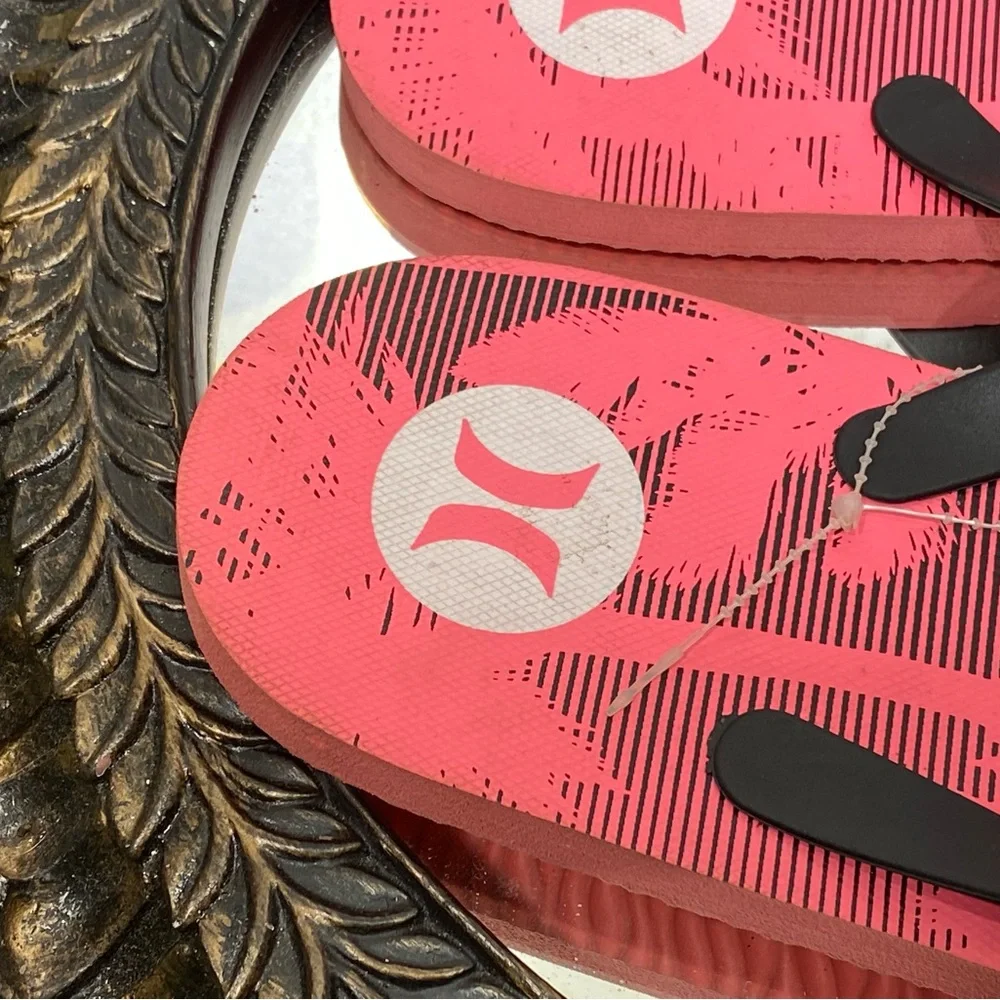 Hurley Vibrant Pink and Black Sandals